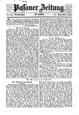 Passauer Zeitung Freitag 19. Dezember 1856