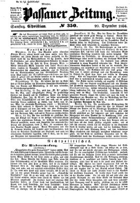 Passauer Zeitung Samstag 20. Dezember 1856