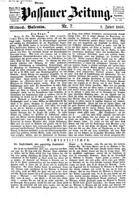 Passauer Zeitung Mittwoch 7. Januar 1857