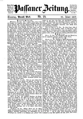 Passauer Zeitung Sonntag 25. Januar 1857