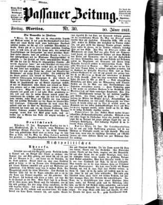 Passauer Zeitung Freitag 30. Januar 1857