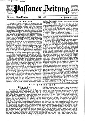 Passauer Zeitung Montag 9. Februar 1857