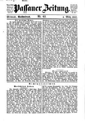 Passauer Zeitung Mittwoch 4. März 1857