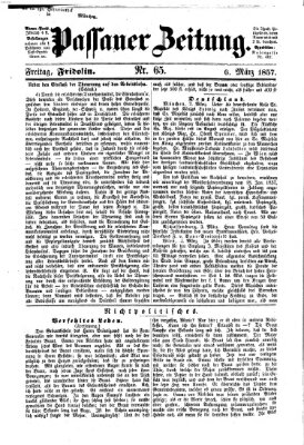 Passauer Zeitung Freitag 6. März 1857