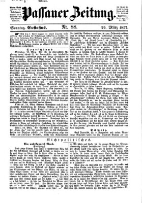 Passauer Zeitung Sonntag 29. März 1857