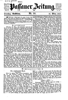 Passauer Zeitung Dienstag 31. März 1857