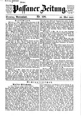 Passauer Zeitung Sonntag 10. Mai 1857