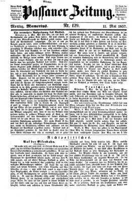 Passauer Zeitung Montag 11. Mai 1857