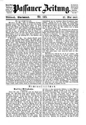 Passauer Zeitung Mittwoch 27. Mai 1857