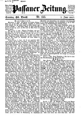 Passauer Zeitung Sonntag 7. Juni 1857