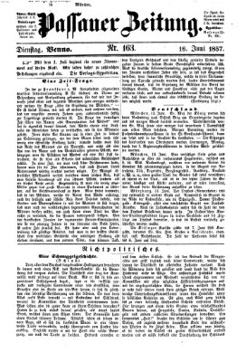 Passauer Zeitung Dienstag 16. Juni 1857