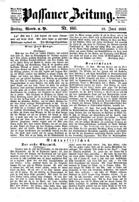 Passauer Zeitung Freitag 19. Juni 1857