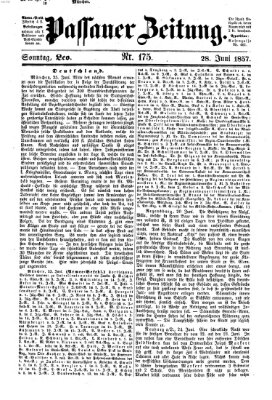 Passauer Zeitung Sonntag 28. Juni 1857