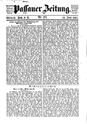 Passauer Zeitung Mittwoch 24. Juni 1857