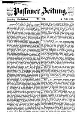 Passauer Zeitung Samstag 4. Juli 1857