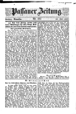 Passauer Zeitung Freitag 10. Juli 1857