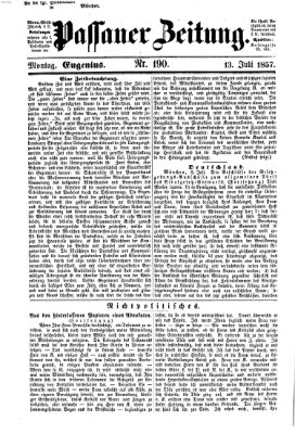 Passauer Zeitung Montag 13. Juli 1857