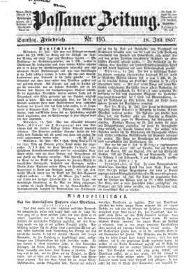 Passauer Zeitung Samstag 18. Juli 1857