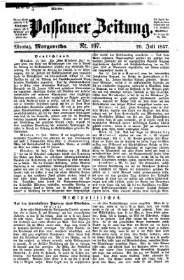 Passauer Zeitung Montag 20. Juli 1857