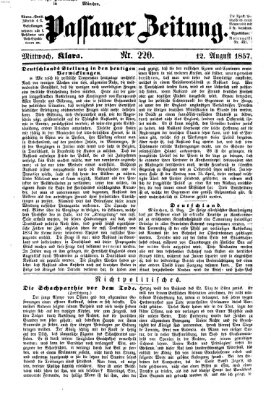 Passauer Zeitung Mittwoch 12. August 1857