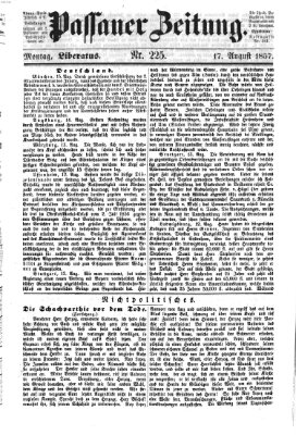 Passauer Zeitung Montag 17. August 1857