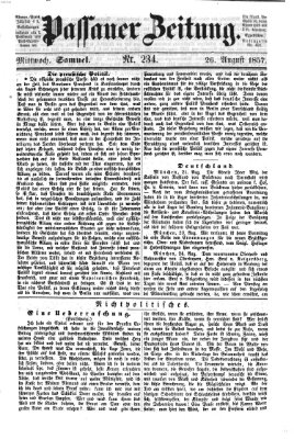 Passauer Zeitung Mittwoch 26. August 1857