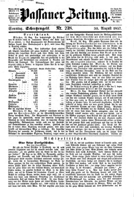 Passauer Zeitung Sonntag 30. August 1857