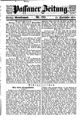 Passauer Zeitung Freitag 11. September 1857