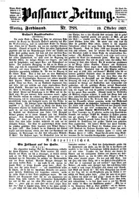 Passauer Zeitung Montag 19. Oktober 1857