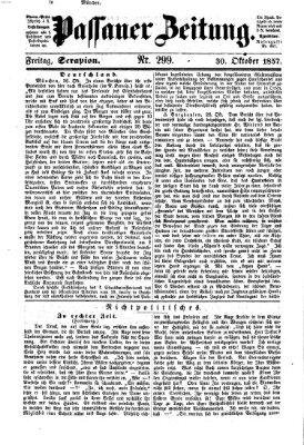 Passauer Zeitung Freitag 30. Oktober 1857