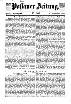 Passauer Zeitung Freitag 6. November 1857