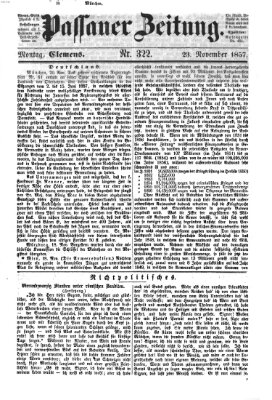 Passauer Zeitung Montag 23. November 1857