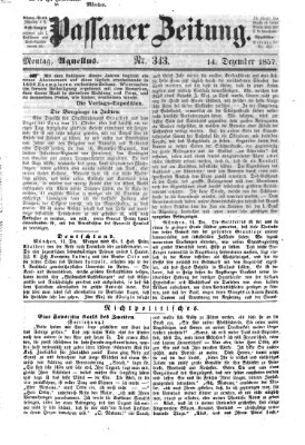 Passauer Zeitung Montag 14. Dezember 1857