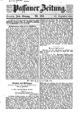 Passauer Zeitung Sonntag 27. Dezember 1857