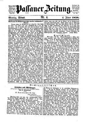 Passauer Zeitung Montag 4. Januar 1858