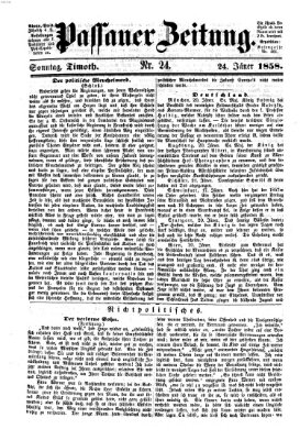 Passauer Zeitung Sonntag 24. Januar 1858