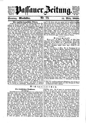 Passauer Zeitung Sonntag 14. März 1858