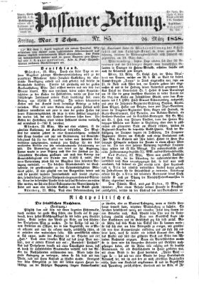 Passauer Zeitung Freitag 26. März 1858