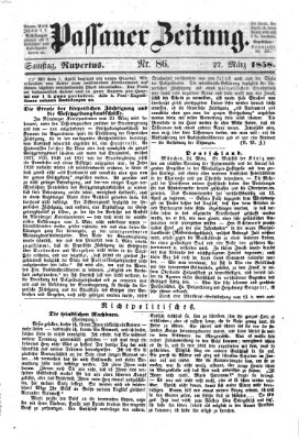 Passauer Zeitung Samstag 27. März 1858