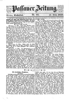 Passauer Zeitung Montag 29. März 1858