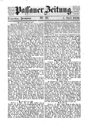 Passauer Zeitung Donnerstag 8. April 1858