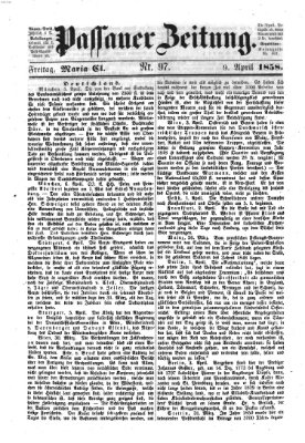 Passauer Zeitung Freitag 9. April 1858