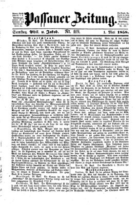 Passauer Zeitung Samstag 1. Mai 1858