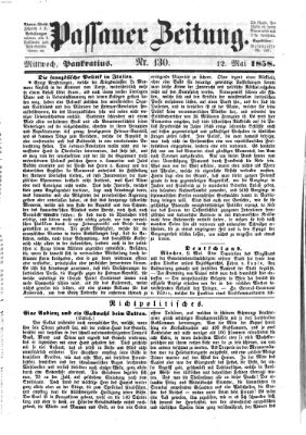 Passauer Zeitung Mittwoch 12. Mai 1858