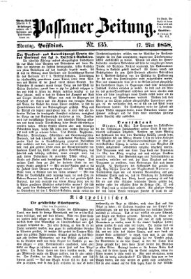 Passauer Zeitung Montag 17. Mai 1858