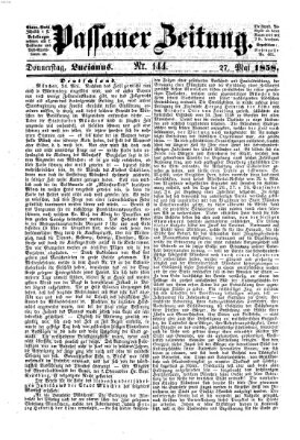 Passauer Zeitung Donnerstag 27. Mai 1858