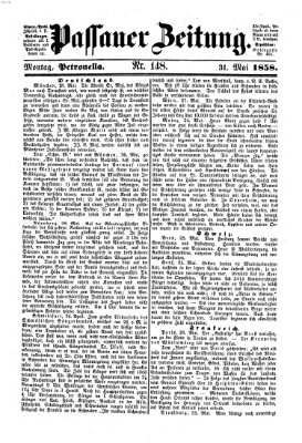 Passauer Zeitung Montag 31. Mai 1858