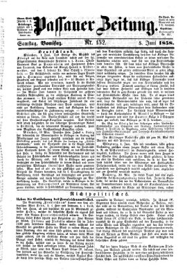 Passauer Zeitung Samstag 5. Juni 1858