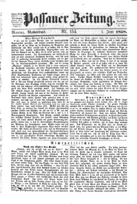 Passauer Zeitung Montag 7. Juni 1858