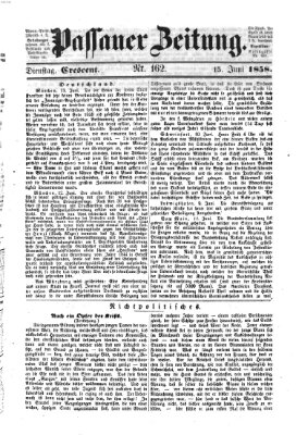 Passauer Zeitung Dienstag 15. Juni 1858